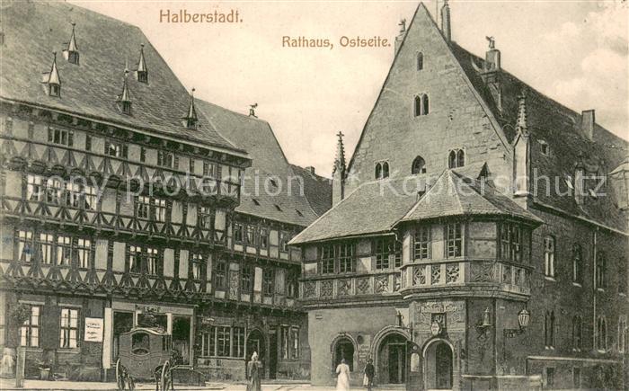 Halberstadt Rathaus Altstadt Pferdekutsche