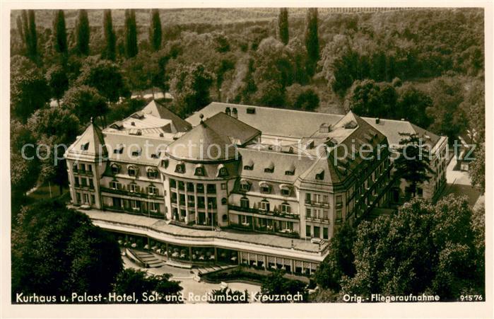 Bad Kreuznach Radium Solbad Kurhaus Palasthotel Original Fliegeraufnahme
