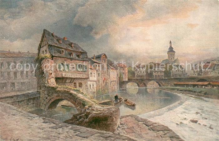 Bad Kreuznach Am Muehlenteich Serie Das malerische Nahetal Nr. 3 Kuenstlerkarte