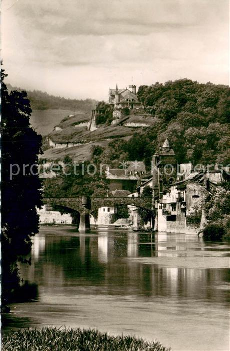 Bad Kreuznach Blick ueber die Nahe zur Kauzenburg