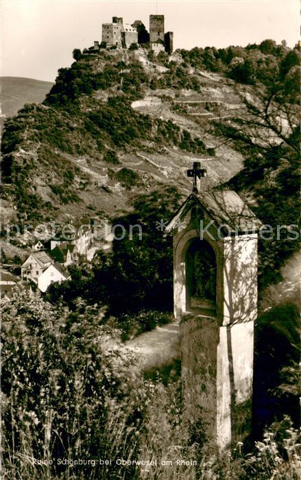 Oberwesel Rhein Ruine Schoenburg Bildstock