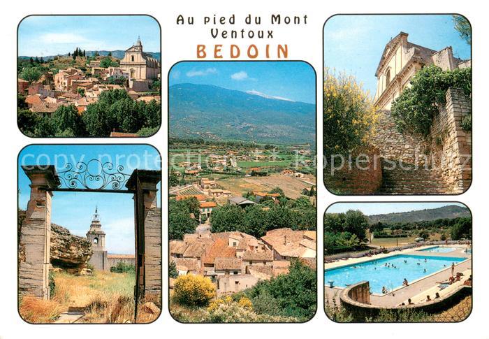 Bedoin Village provencale au pied du Mont Ventoux Eglise Piscine