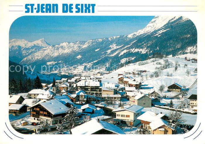 Saint-Jean-de-Sixt Vue Generale de la station en hiver Alpes