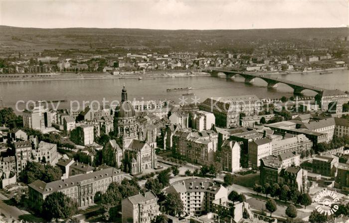 Mainz Rhein Fliegeraufnahme