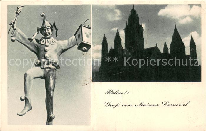 Mainz Rhein Karnevals Narr und Dom