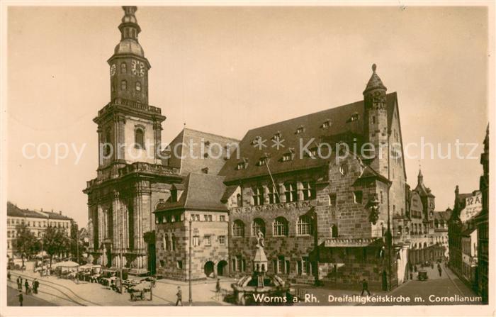 Worms Rhein Dreifaltigkeitskirche mit Cornelianum