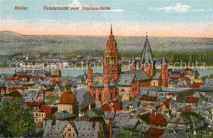 Mainz Rhein Total vom Stephansturm