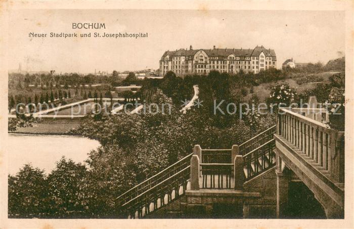 BOCHUM CITY Neuer Stadtpark und St Josephshospital