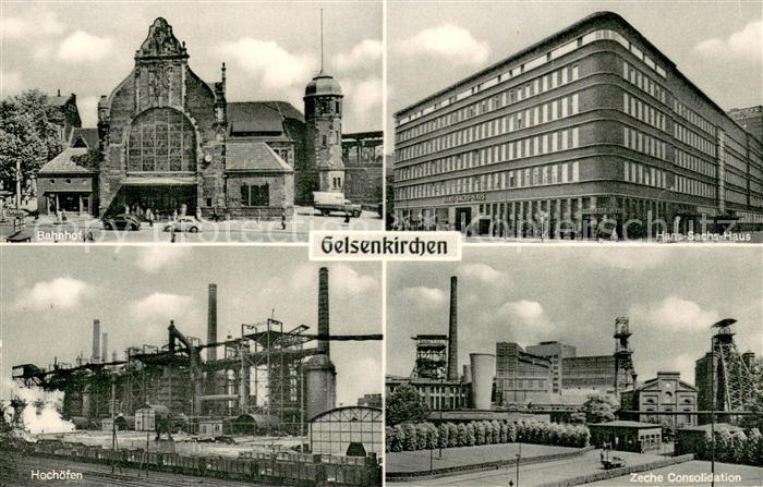 GELSENKIRCHEN NRW Bahnhof Hans Sachs Haus Hochoefen Zeche Consolidation