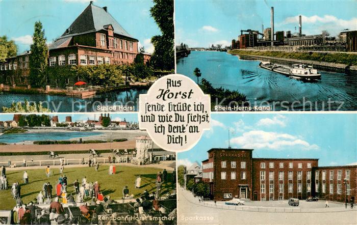 GELSENKIRCHEN NRW Schloss Horst Rhein Herne Kanal Rennbahn Horst Emscher Sparkas