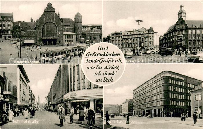 GELSENKIRCHEN NRW Hauptbahnhof Hauptpost Bahnhofstrasse Hans Sachs Haus