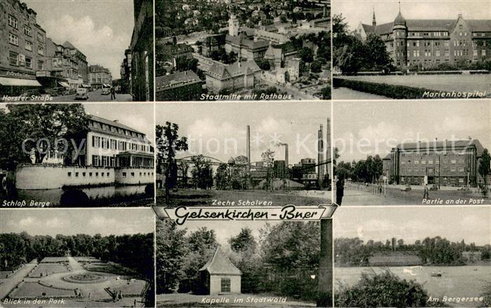 Buer Gelsenkirchen Horster Strasse Rathaus Marienhospital Schloss Berge Zeche Sc
