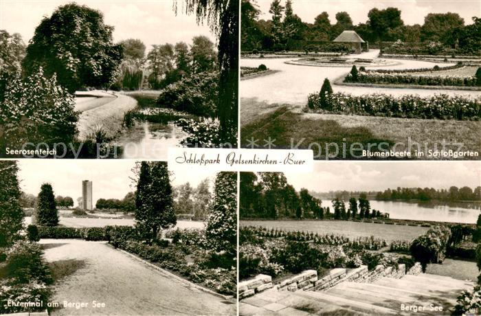 Buer Gelsenkirchen Seerosenteich Blumenbeete Schlossgarten Ehrenmal Berger See