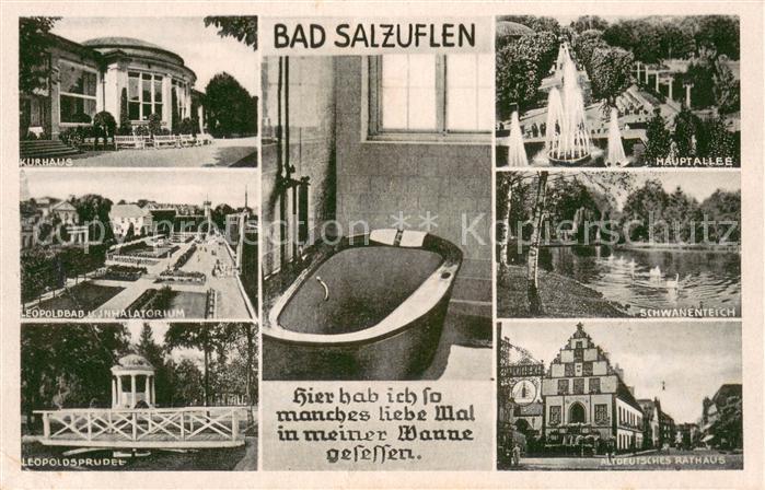Bad Salzuflen Kurhaus Leopoldbad Sanatorium Leopoldsprudel Hauptallee Schwanente