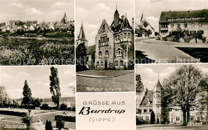 Barntrup Rathaus Kirche Stadtansicht Stadtpark Schloss