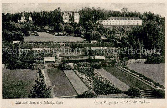 Bad Meinberg Neuer Kurgarten mit NSV Muetterheim