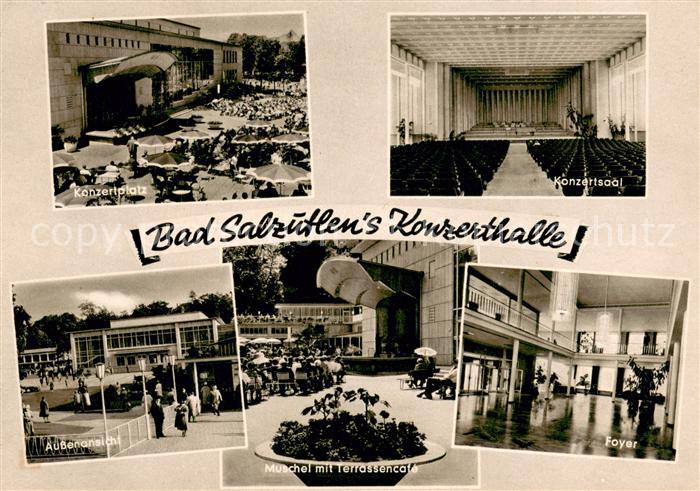 Bad Salzuflen Konzertplatz Konzertsaal Aussenansicht Muschel mit Terrassencafe F