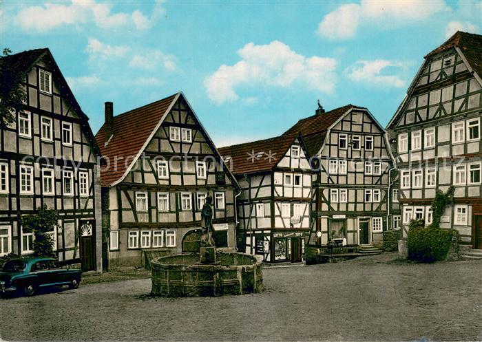 Schlitz Hessen Marktplatz mit Brunnen