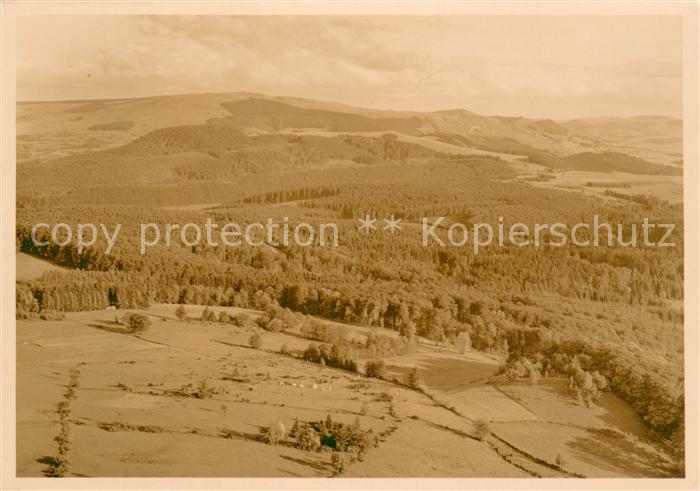 Milseburg Panorama mit Blick auf Wasserkuppe und Pferdskopf