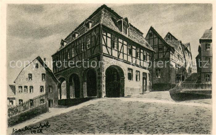 Schlitz Hessen Am Stadtberg Kohlezeichnung