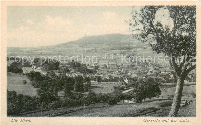 Gersfeld Rhoen Panorama mit der Eube