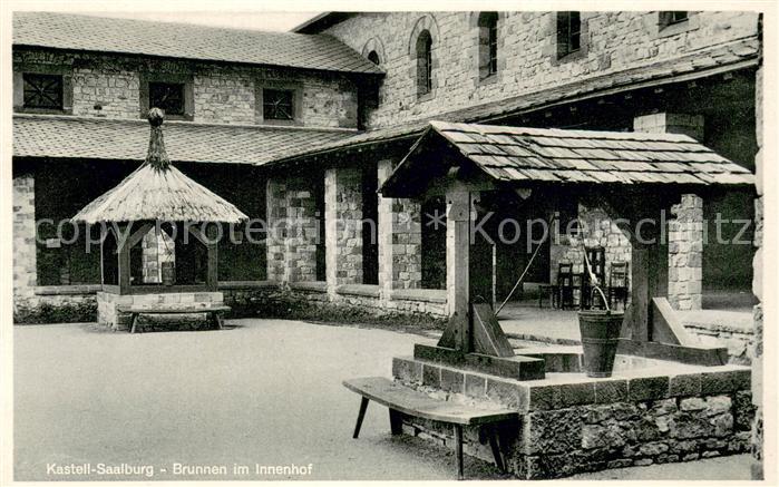 Saalburg Saale Brunnen im Innenhof
