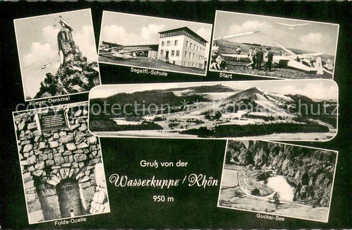 Wasserkuppe Rhoen Fliegerdenkmal Segelflug Schule Start Panorama Fuldaquelle Guc