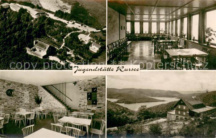 Schmidt Nideggen Jugendstaette Rursee Schullandheim Fliegeraufnahme Blick zur Ru