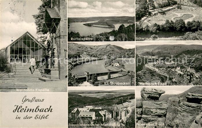 Heimbach Eifel Wallfahrtskapelle Rurtalsperre Freibad Trappistenkloster Mariawal