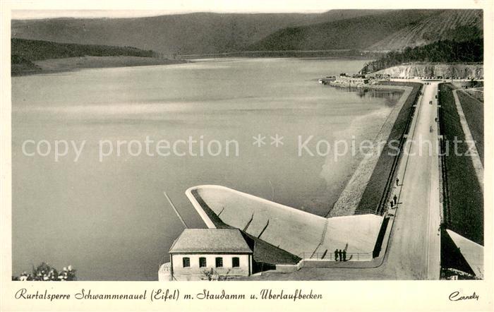 Heimbach Eifel Rurtalsperre Schwammenauel Staudamm ueberlaufbecken