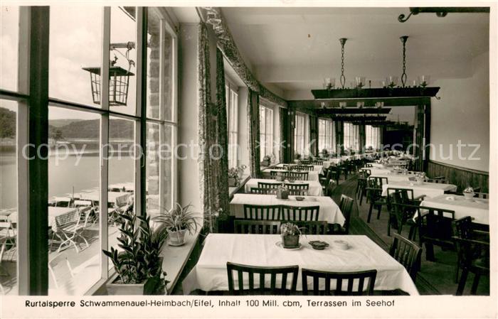 Heimbach Eifel Restaurant an der Rurtalsperre Schwammenauel Terrassen im Seehof