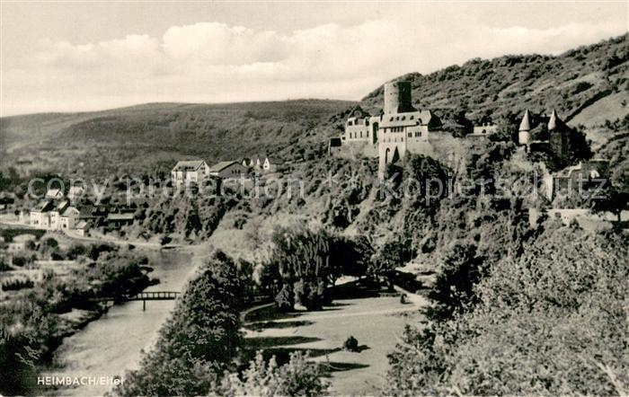 Heimbach Eifel Panorama Blick zur Burg Hengebach