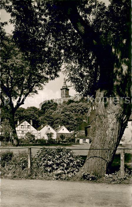 Siegburg Abtei Michaelsberg von den Muehlen aus gesehen