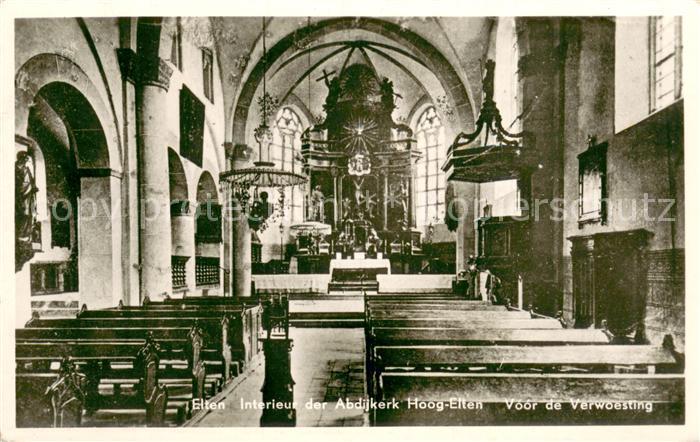 Hoog Elten Emmerik Interieur der Abdijkerk voor de Verwoesting
