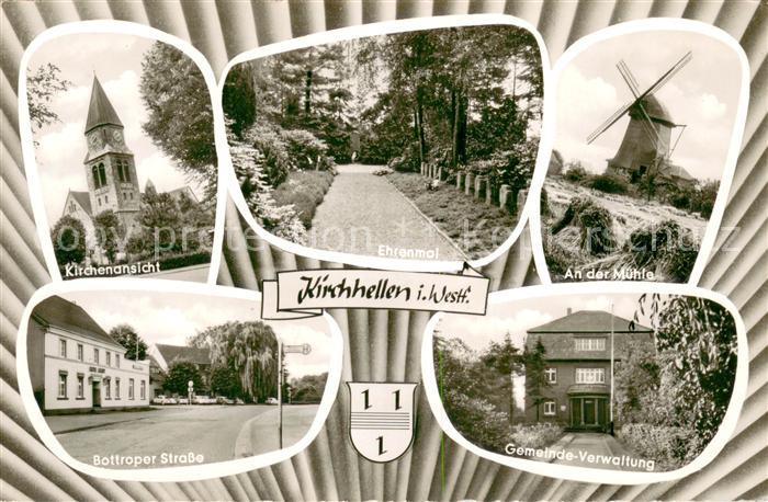 Kirchhellen Bottrop Kirche Ehrenmal Windmuehle Bottroper Strasse Gemeindeverwalt