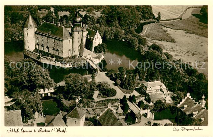 Gemen Schloss Original Fliegeraufnahme