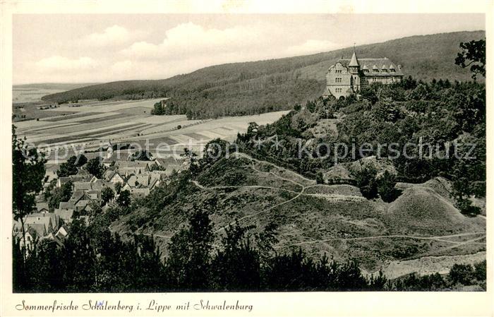 Schwalenberg Panorama mit Blick zur Schwalenburg Erbauer Graf Volkwin III von Sc