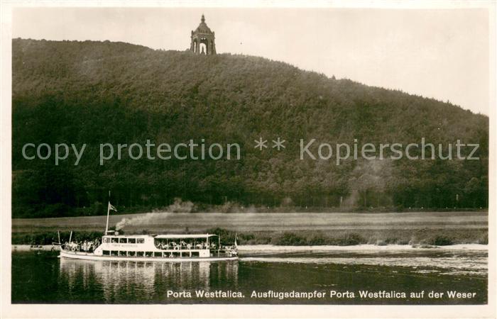 Porta Westfalica Ausflugsdampfer Porta Westfalica auf der Weser Kaiser Wilhelm D