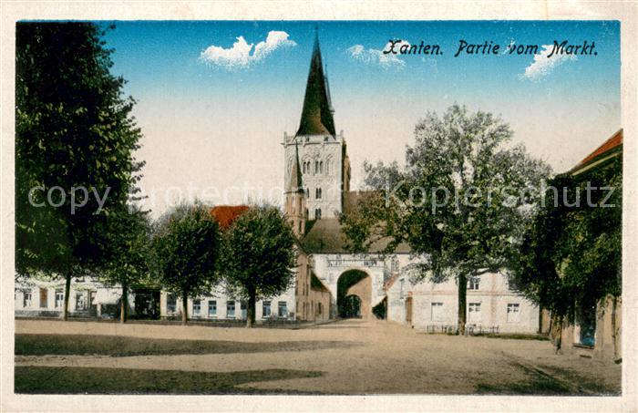 Xanten Partie am Markt Torbogen Kirche