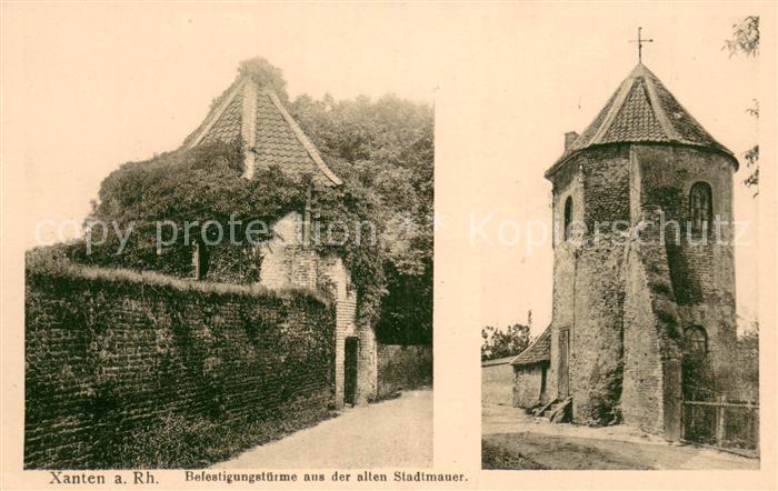Xanten Befestigungstuerme aus der alten Stadtmauer