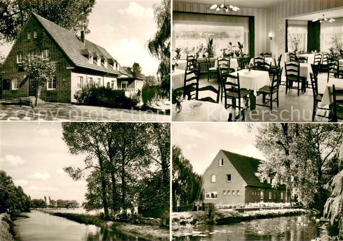 Marienthal Hamminkeln Marienthaler Gasthof Gastraum Partie am Wasser