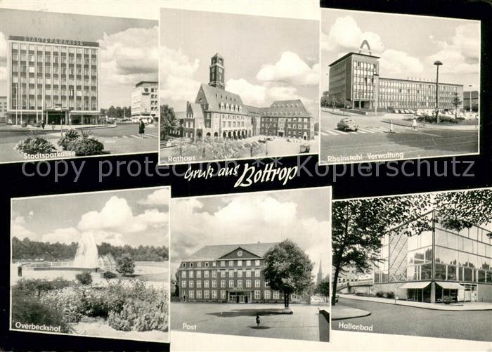 Bottrop Sparkasse Rathaus Rheinstahl Verwaltungsgebaeude Overbeckshof Post Halle