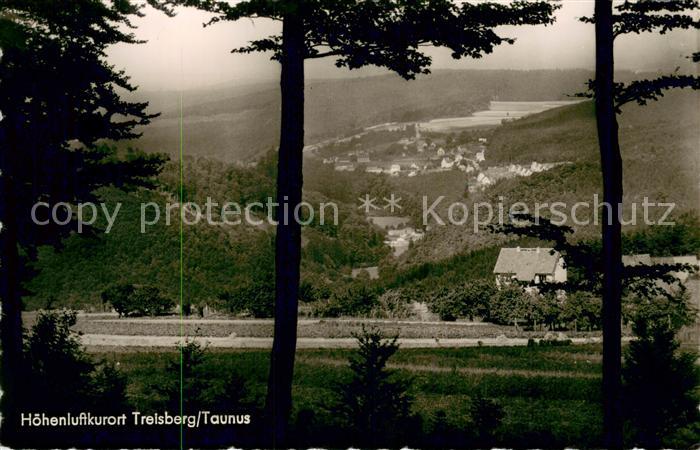 Treisberg Cafe Pension Sachs Ansicht vom Waldrand aus Luftkurort Hochtaunus