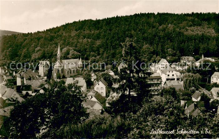 Schmitten Taunus Ortsansicht Luftkurort mit Kirche
