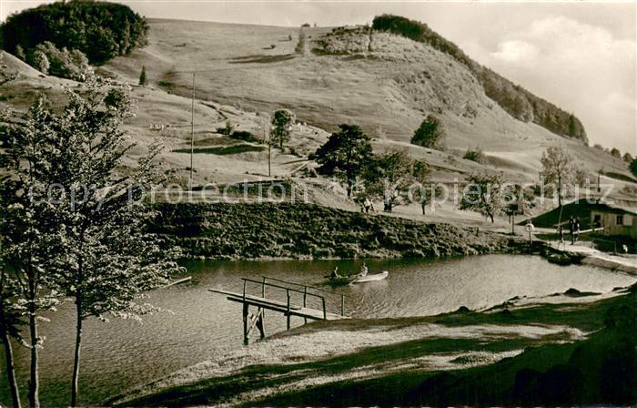 Poppenhausen Rhoen Gugaisee mit Eube Serie Schoenes Deutschland Die Rhoen