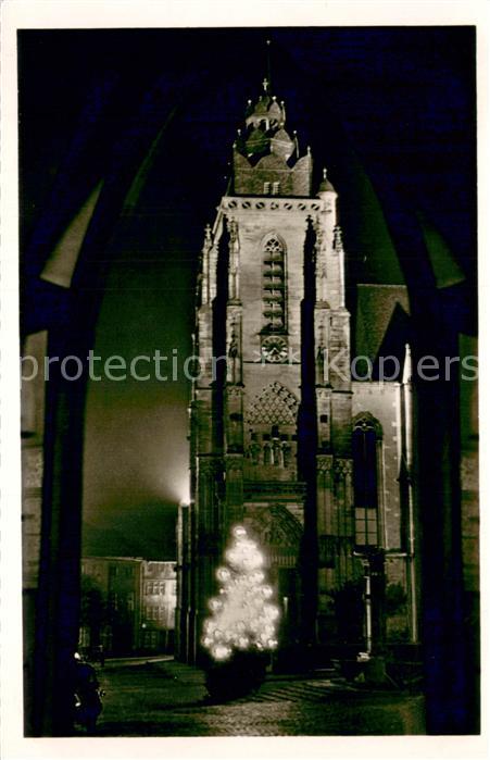 WETZLAR Lahn Hessen Dom Nachtaufnahme zur Weihnachtszeit