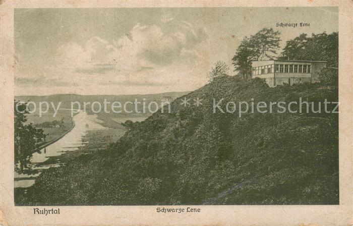 Rellinghausen Gaststaette Schwarze Lene Blick ins Ruhrtal