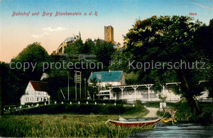 Blankenstein Ruhr Bahnhof Blick zur Burg