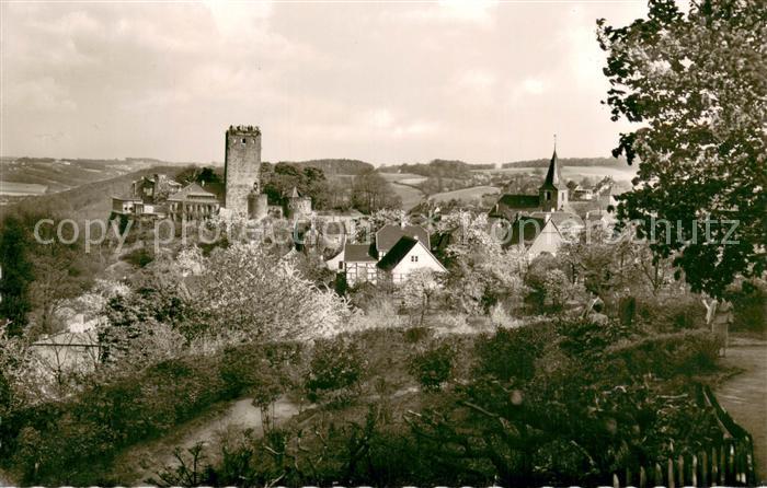 Blankenstein Ruhr Stadtbild mit Burg und Kirche