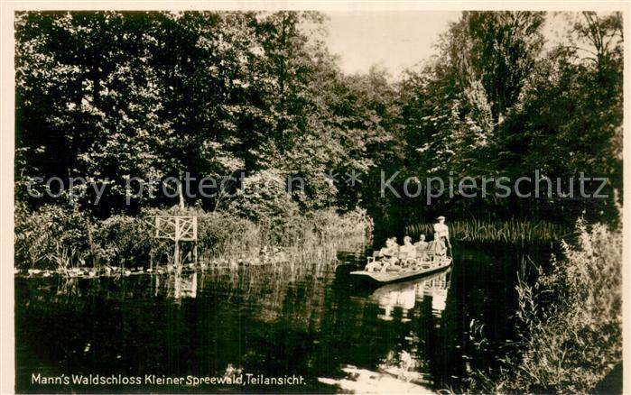 Friedrichshagen Berlin Mann's Waldschloss Kleiner Spreewald Wasserstrasse Kahnfa